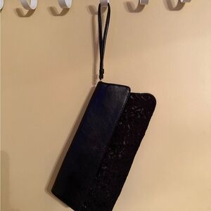 Charlotte Russe Black Lace Clutch